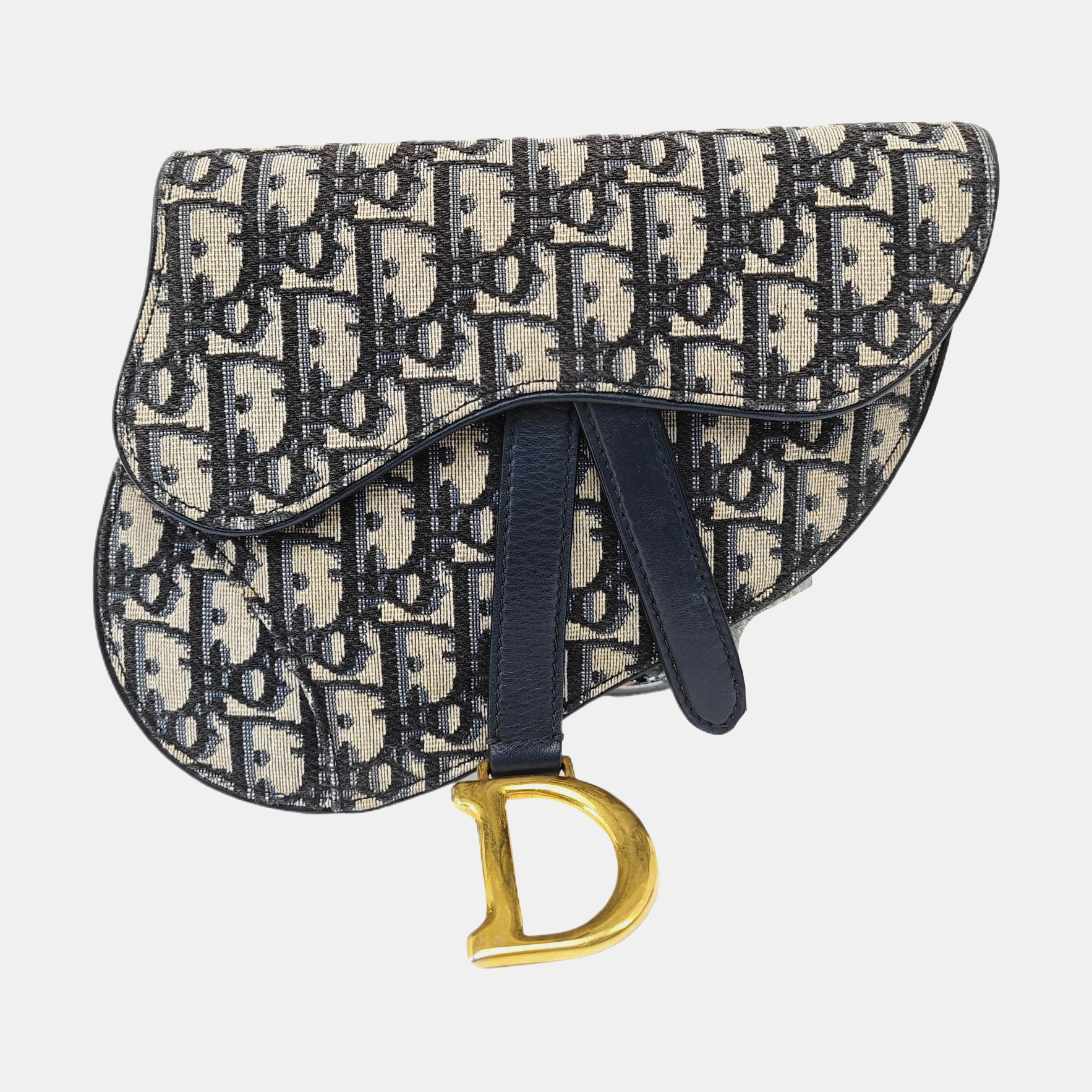 Saddle Mini Oblique Canvas Blue