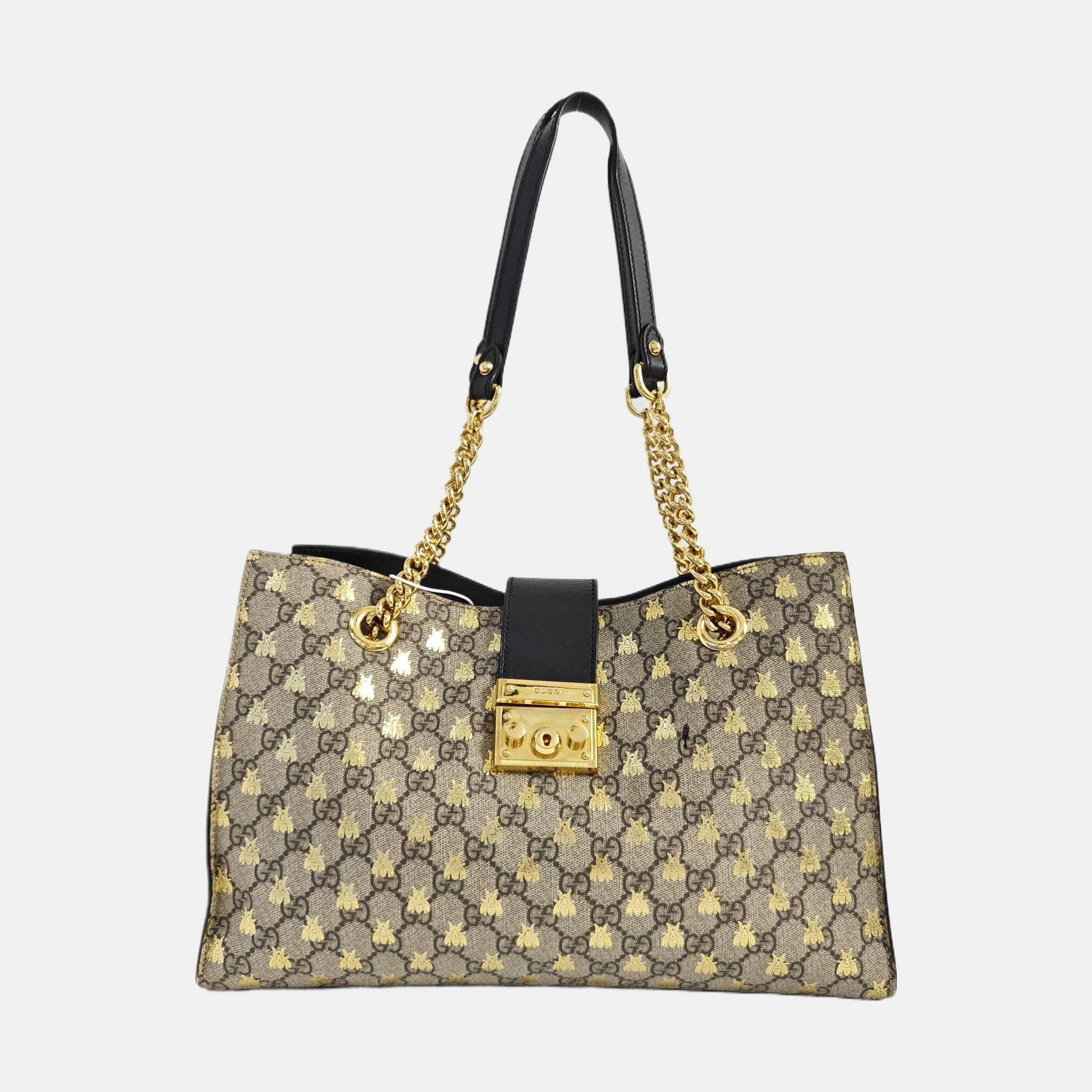 Padlock Medium Monogram Coated Canvas Brown