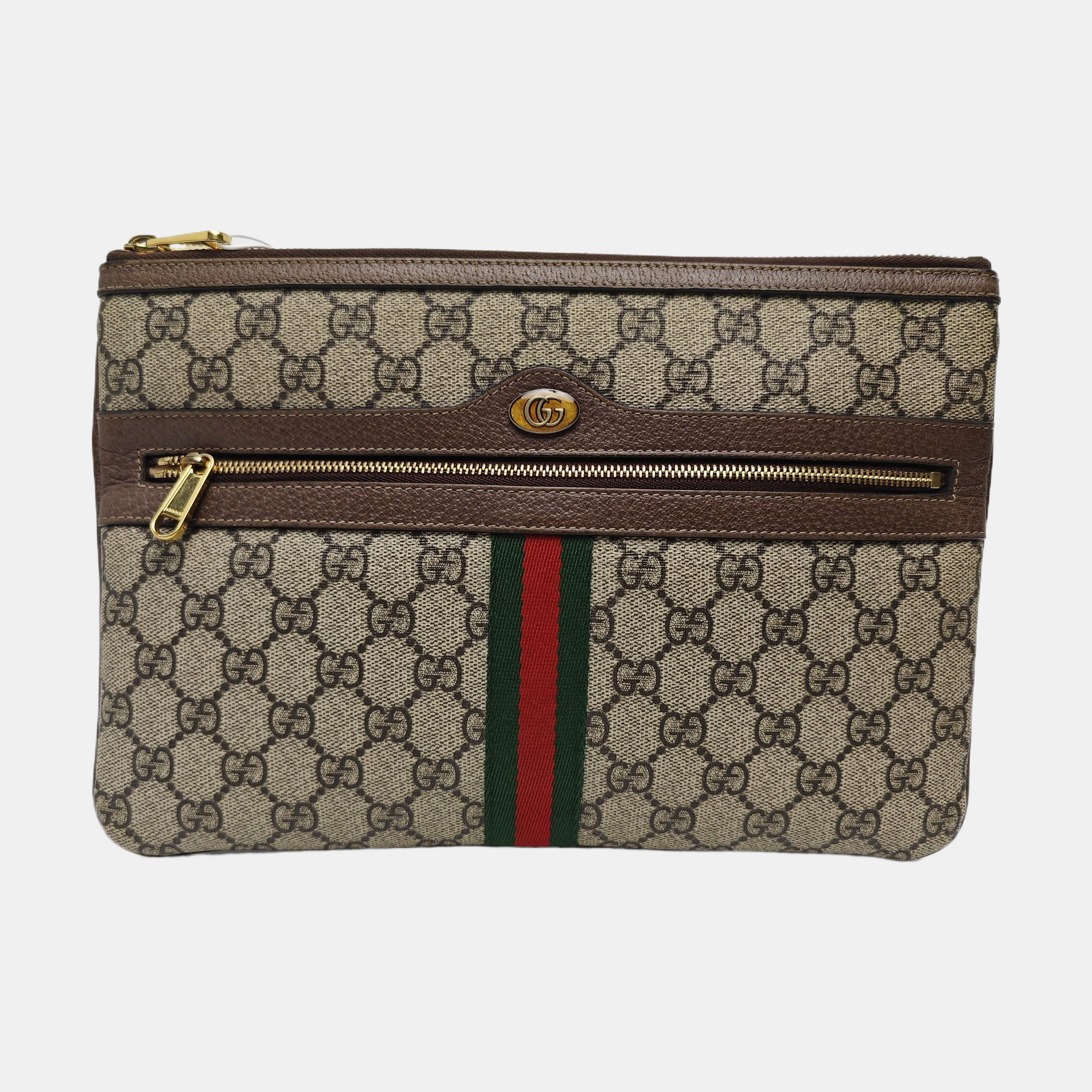 Ophidia Large Monogram Coated Canvas Beige