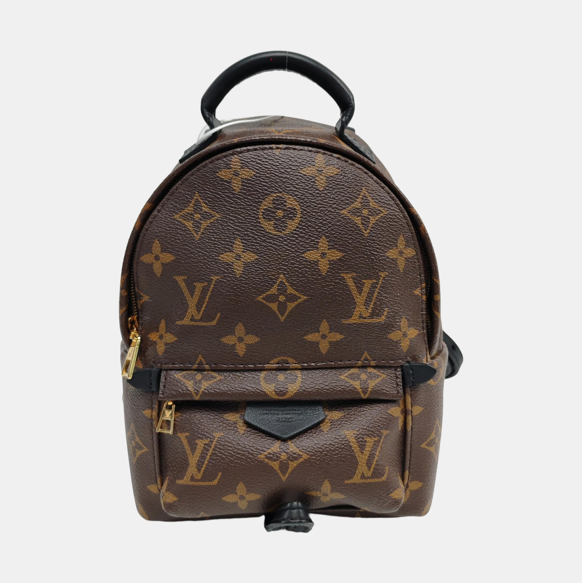 PALM SPRINGS Mini Monogram Coated Canvas Brown