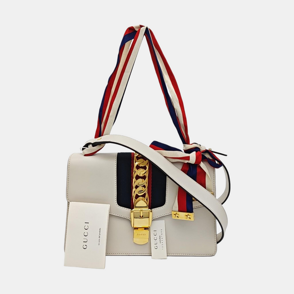 Sylvie Small Calfskin White