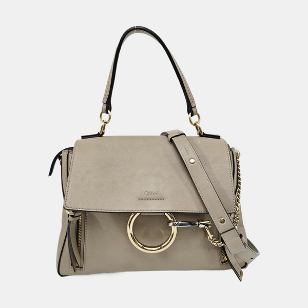 Faye Medium Calfskin Gray