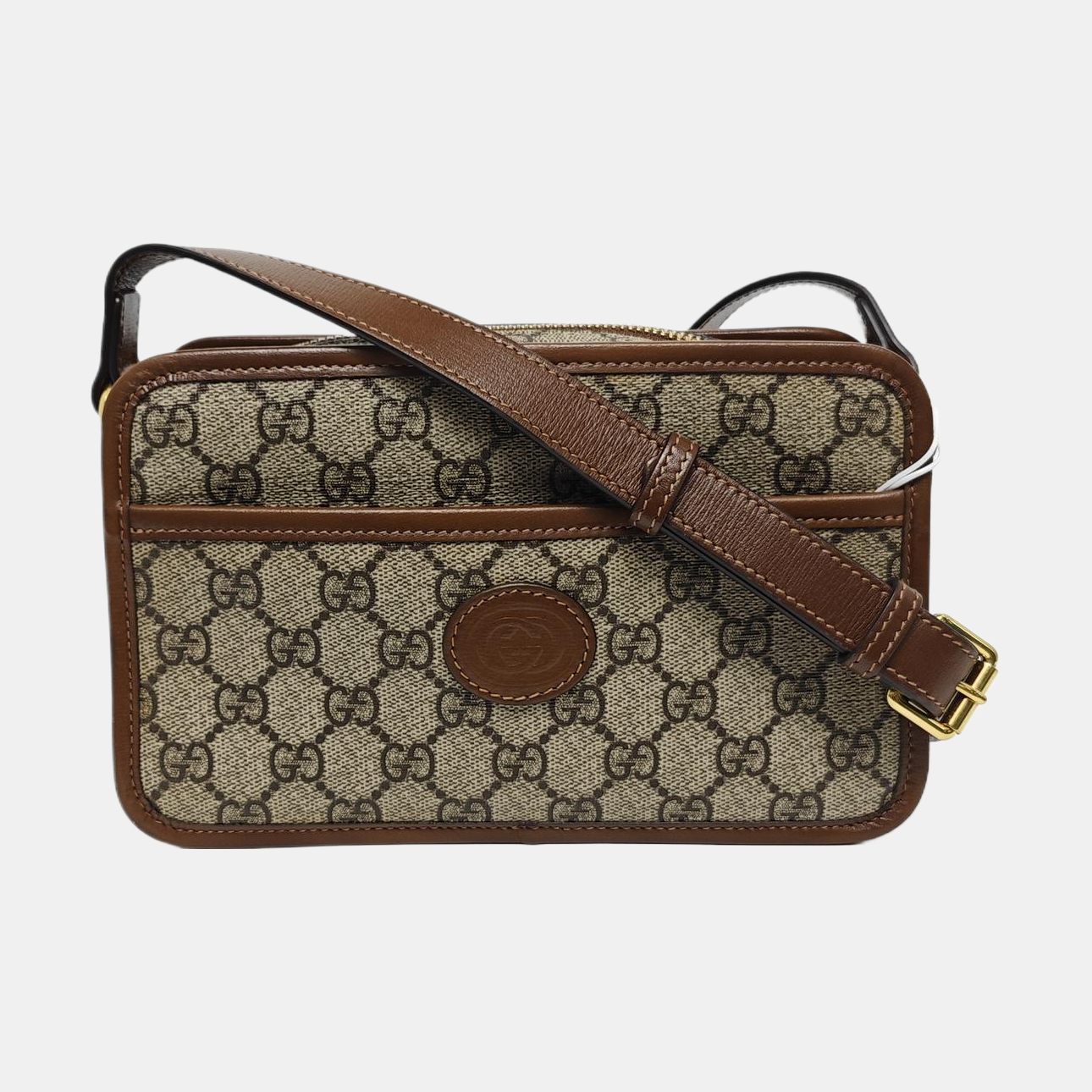 GG Supreme Mini Monogram Coated Canvas Beige