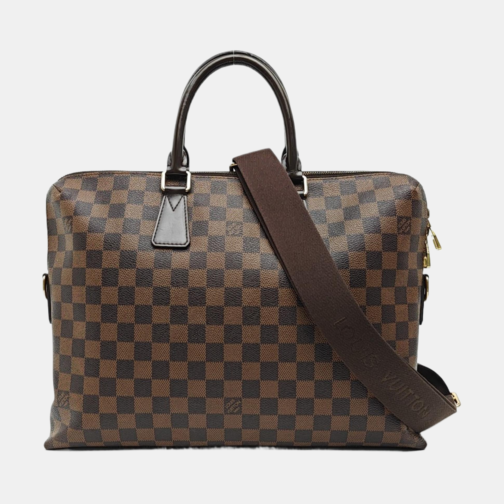 PORTE-DOCUMENTS Damier Ebene Coated Canvas Brown