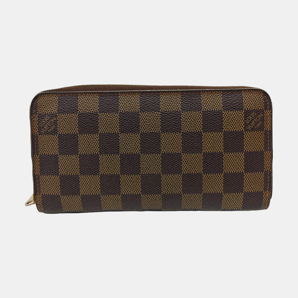 ZIPPY Damier Ebene Coated Canvas Brown Wallet