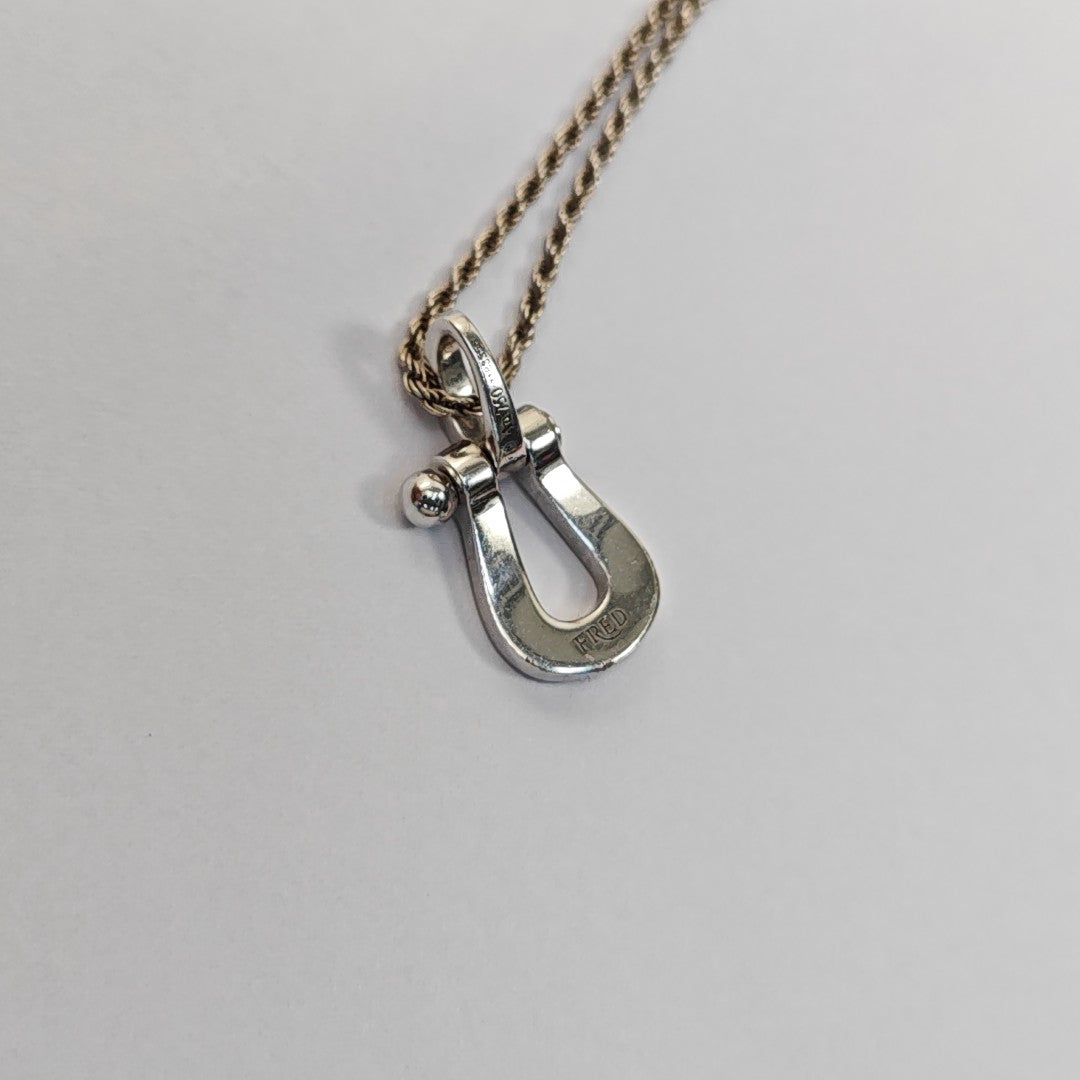 Force 10 18k White Gold Silver Necklace