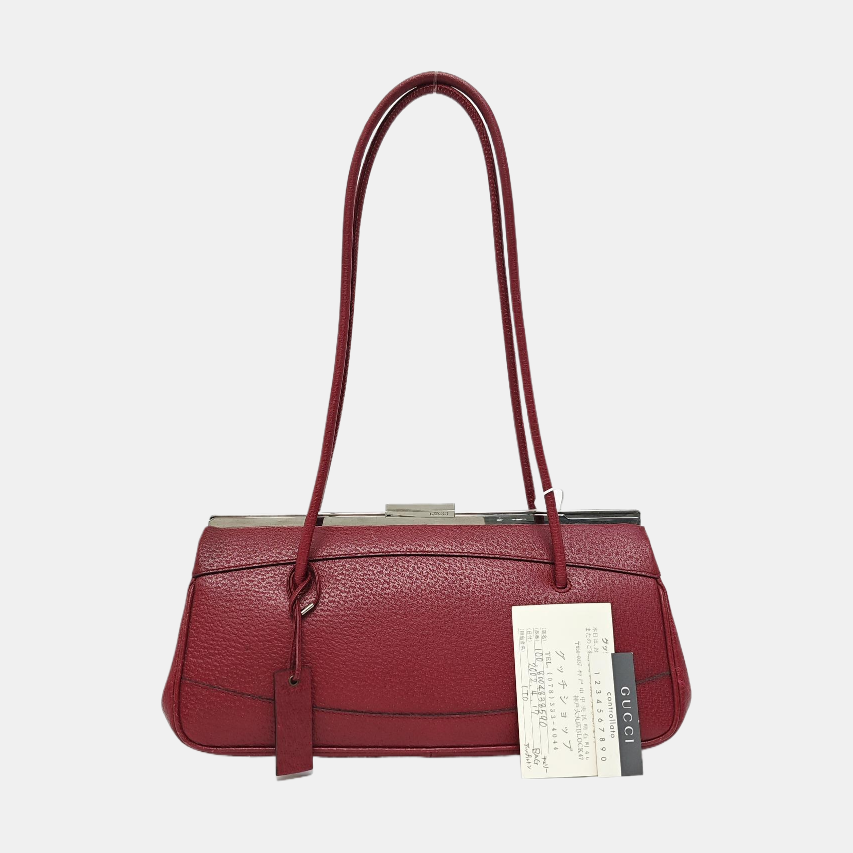 Calfskin Top Handle Bag Red