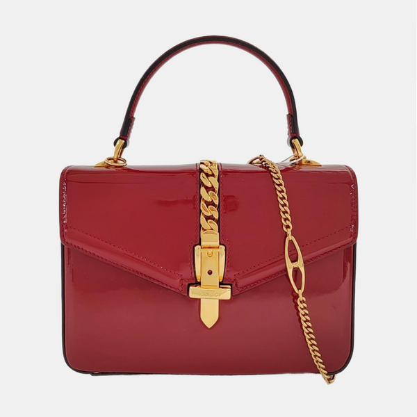 Authenticated pre-owned  Sylvie 1969 Mini Patent Leather Red - Shoulder Bag at Looply