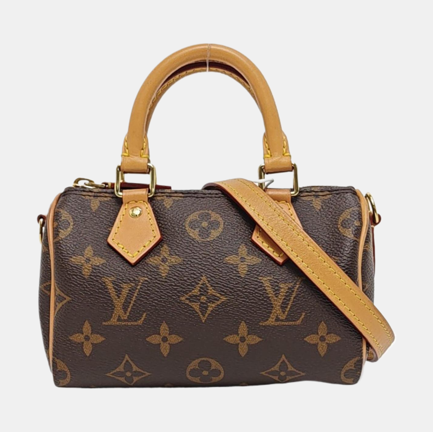 SPEEDY Nano Monogram Coated Canvas Brown