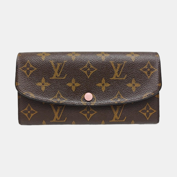 EMILIE Monogram Coated Canvas Brown Wallet