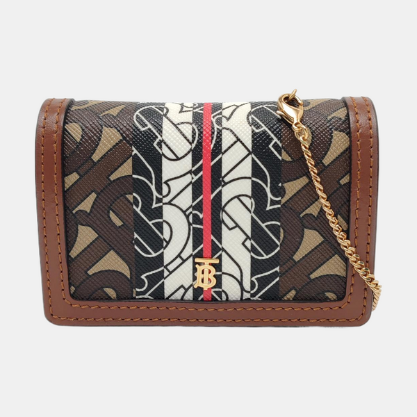 Coated Canvas Shoulder Bag Brown