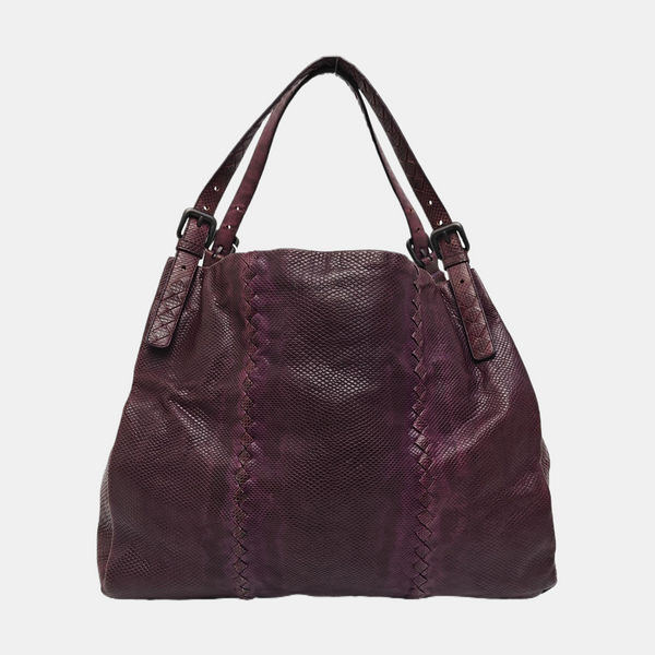 Lizard Top Handle Bag Red