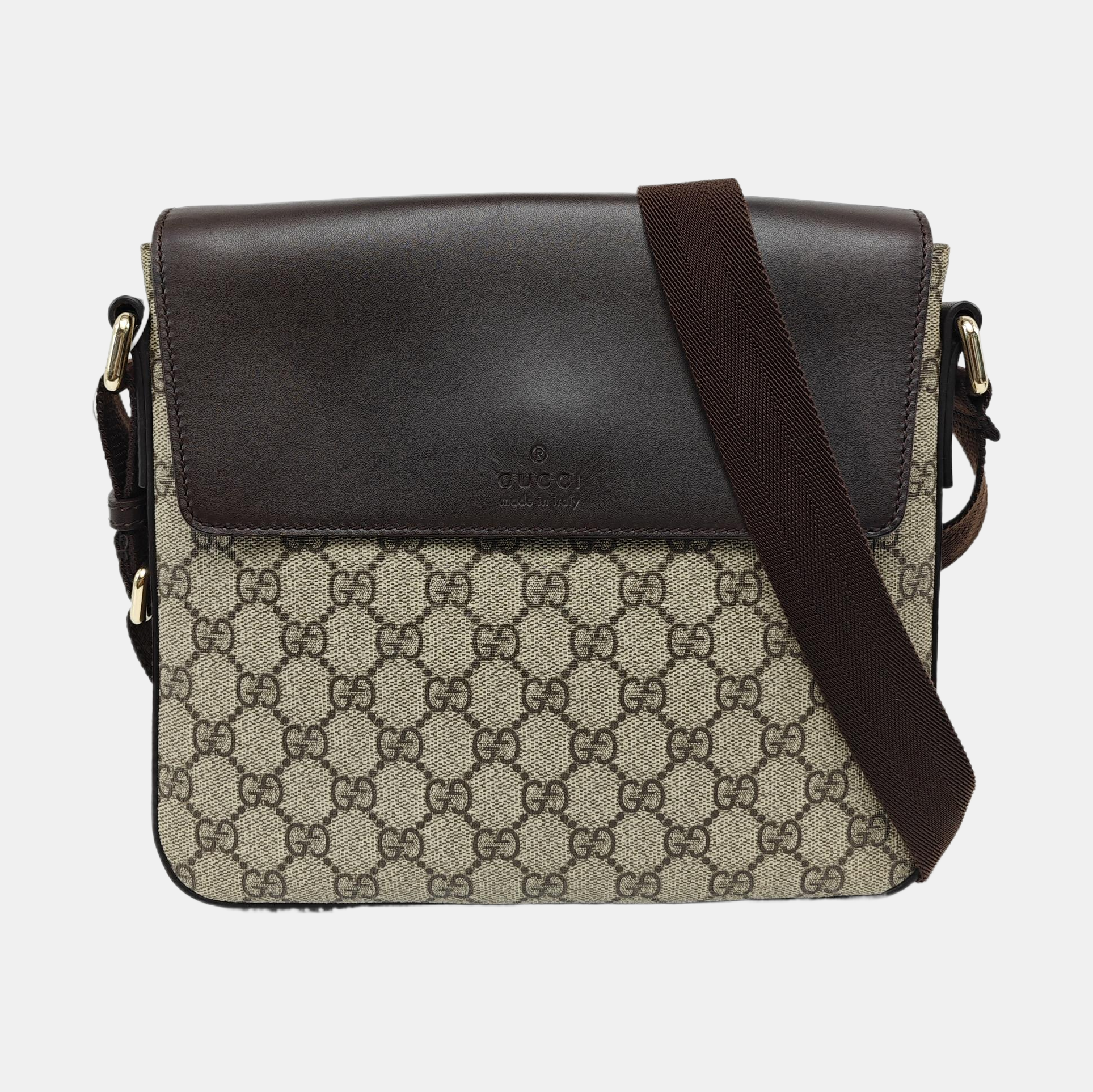 Monogram Coated Canvas Crossbody Bag Beige