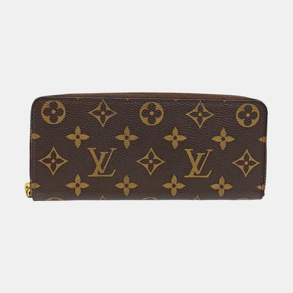 CLÉMENCE Monogram Coated Canvas Brown Wallet