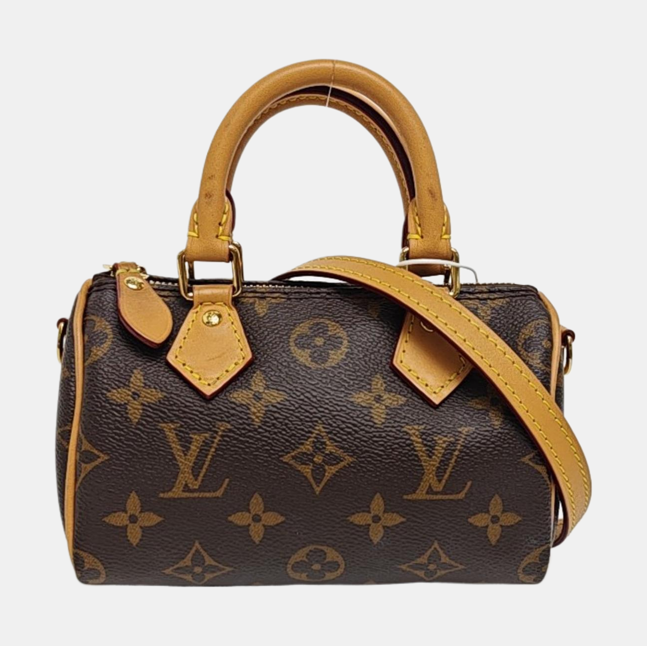SPEEDY Nano Monogram Coated Canvas Brown