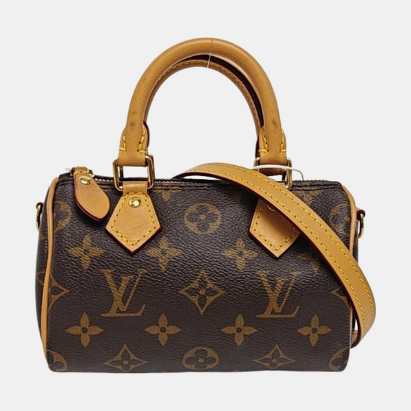 SPEEDY Nano Monogram Coated Canvas Brown