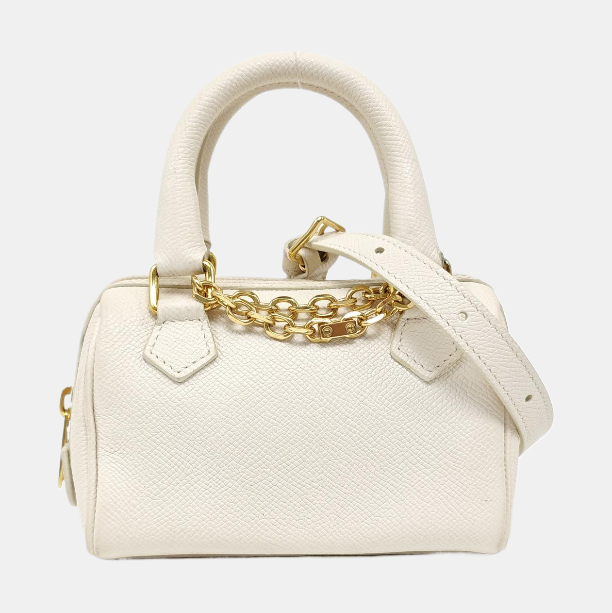 Calfskin Shoulder Bag Mini White