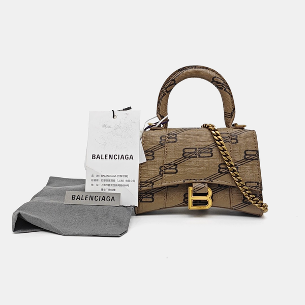 Hourglass Mini Coated Canvas Brown