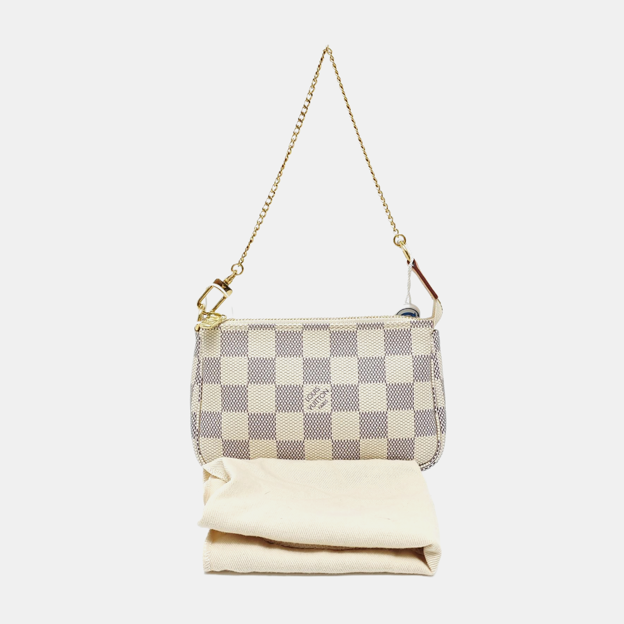 Authenticated pre-owned  ACCESSOIRES Mini Coated Canvas White - Top Handle Bag at Looply