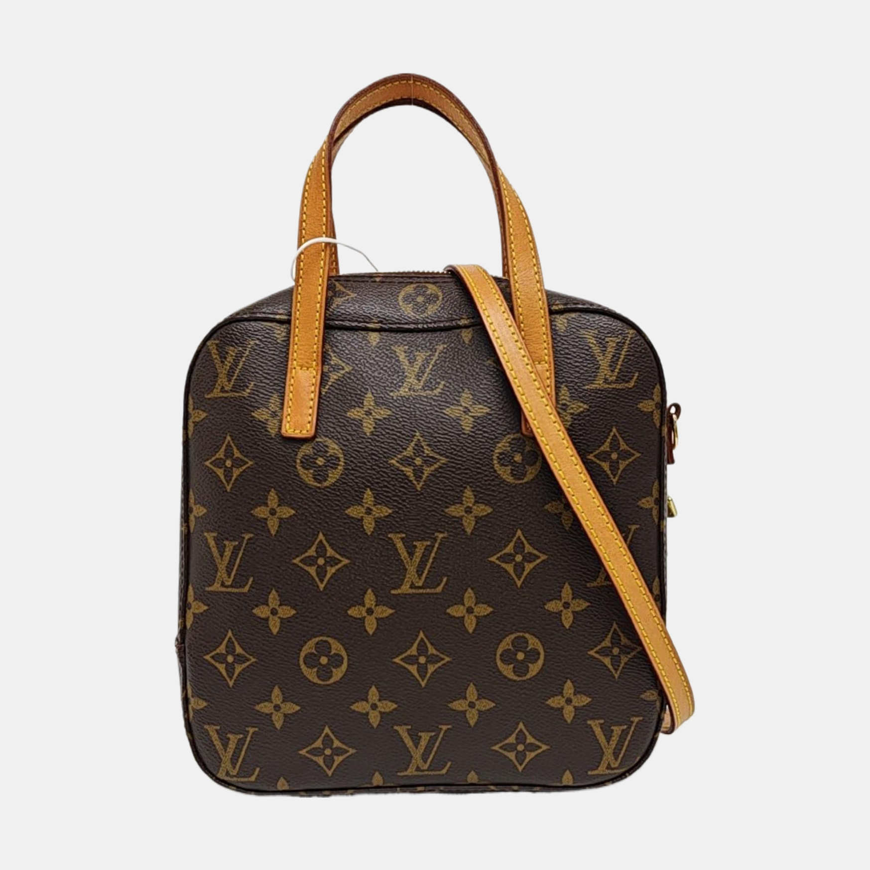 SPONTINI Monogram Coated Canvas Brown