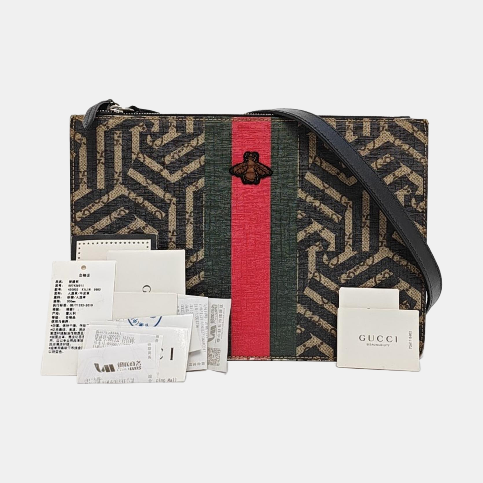 Coated Canvas Shoulder Bag Multicolor