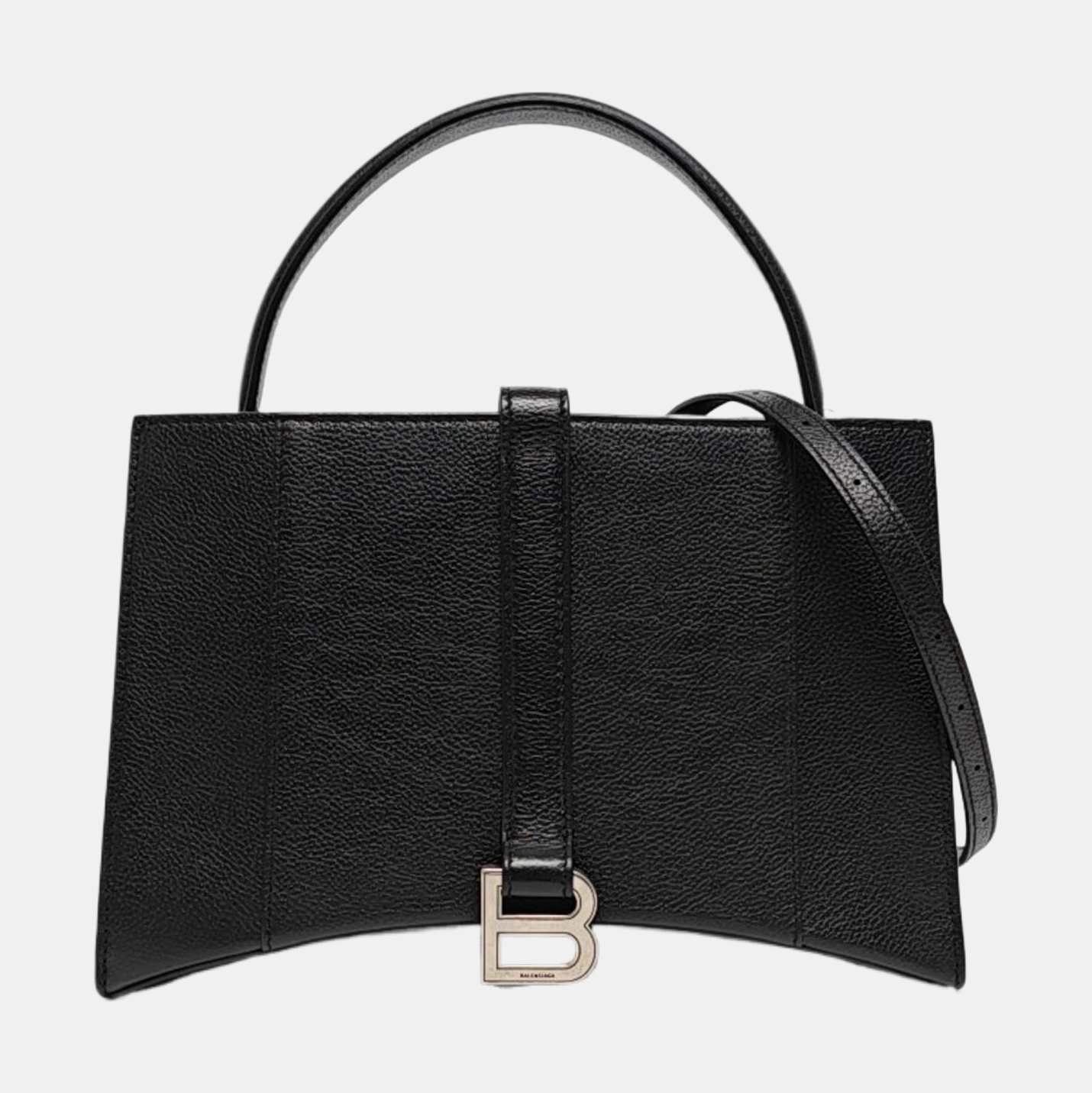 Hourglass East West Tote Small Calfskin Black