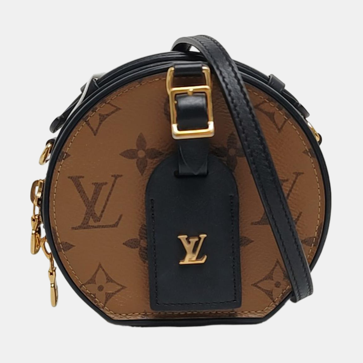 BOITE CHAPEAU Mini Monogram Coated Canvas Brown