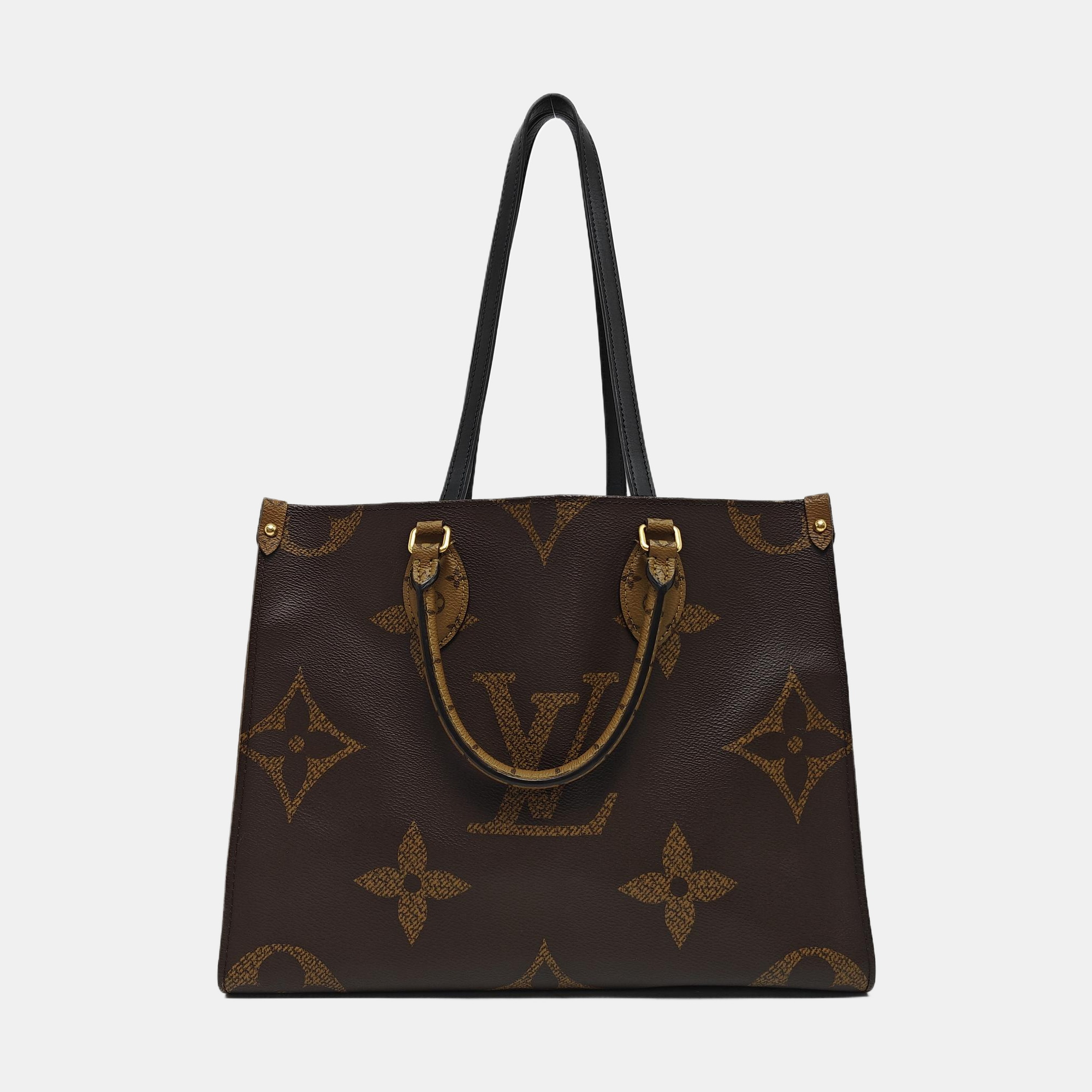 ONTHEGO MM Monogram Coated Canvas Brown