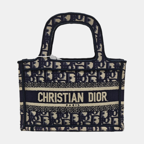 Book Tote Mini Canvas Blue
