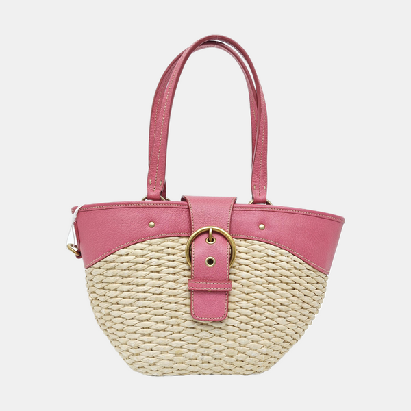 Calfskin Top Handle Bag Beige