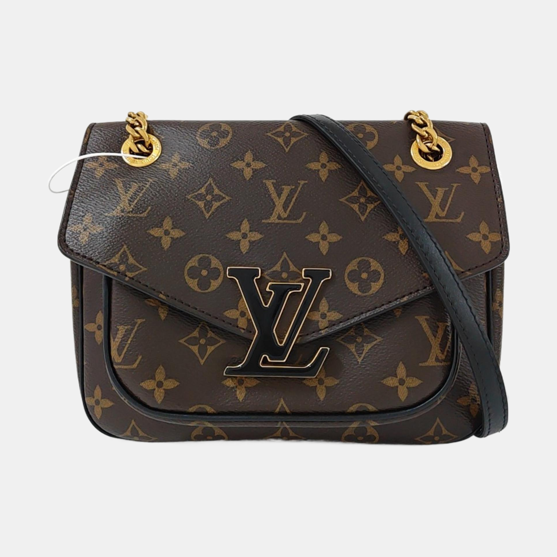 PASSY Monogram Coated Canvas Brown