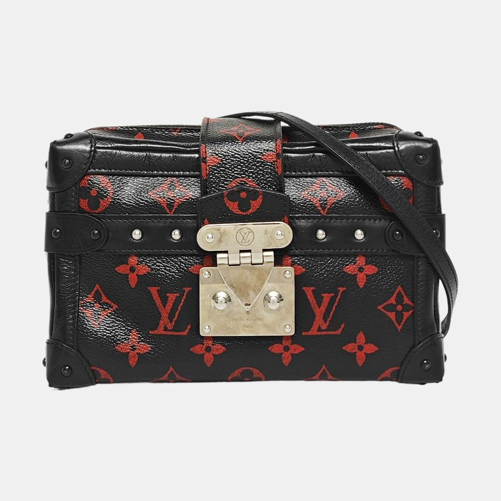 PETITE MALLE Monogram Coated Canvas Black
