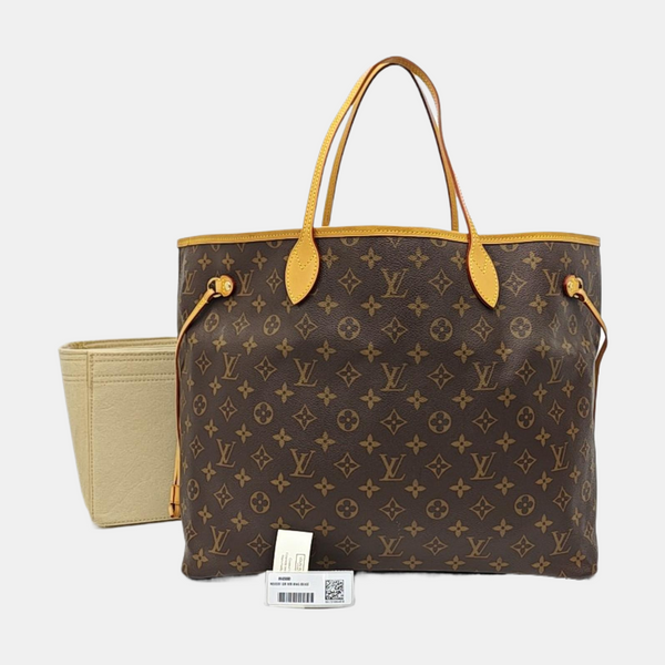 NEVERFULL GM Monogram Coated Canvas Brown
