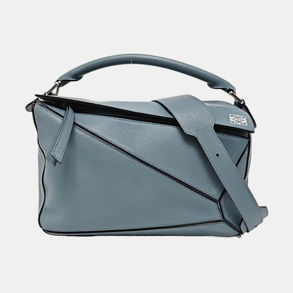 Puzzle Medium Calfskin Blue