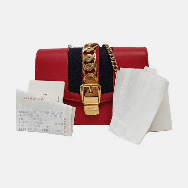 Sylvie Super Mini Calfskin Red