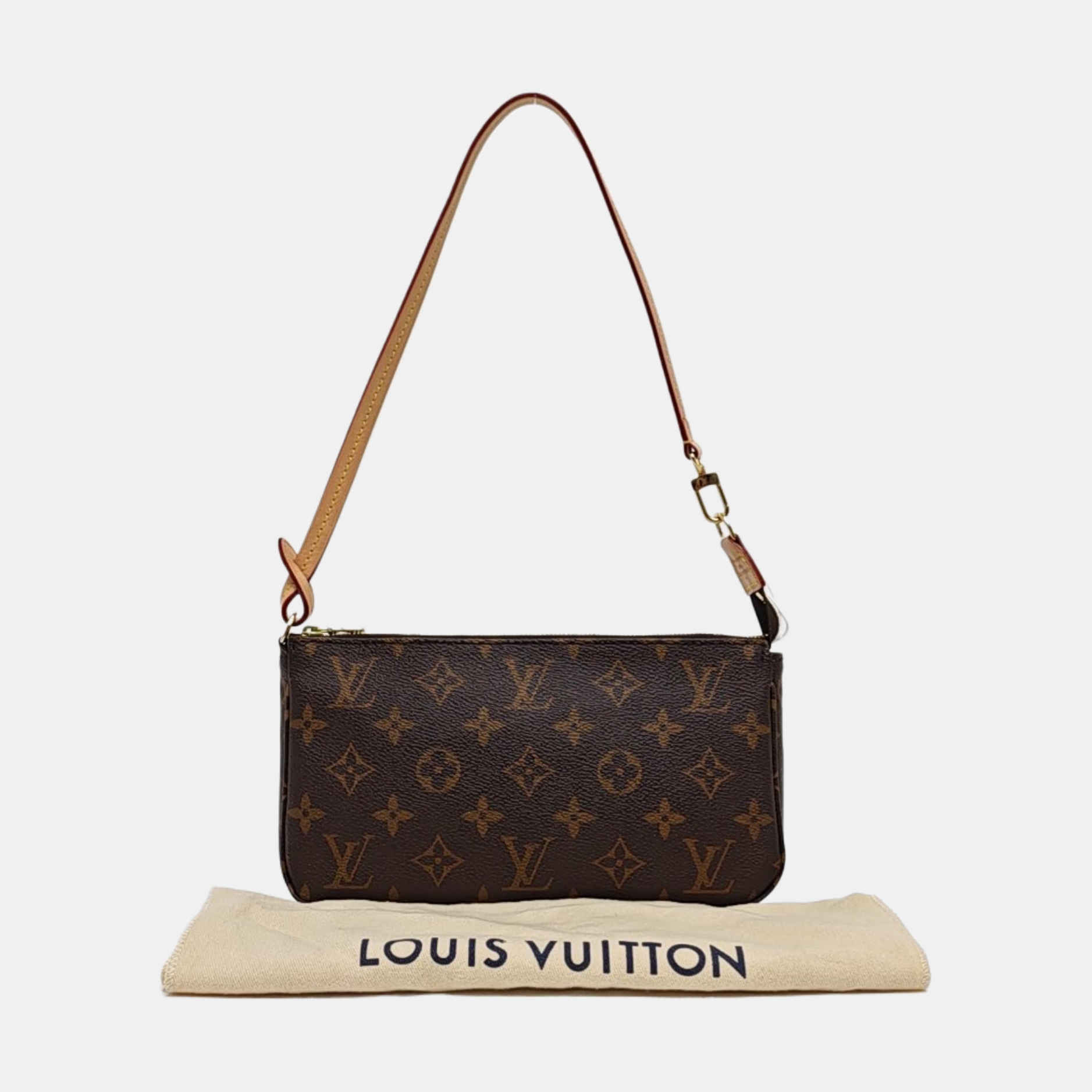 ACCESSOIRES GM Monogram Coated Canvas Brown