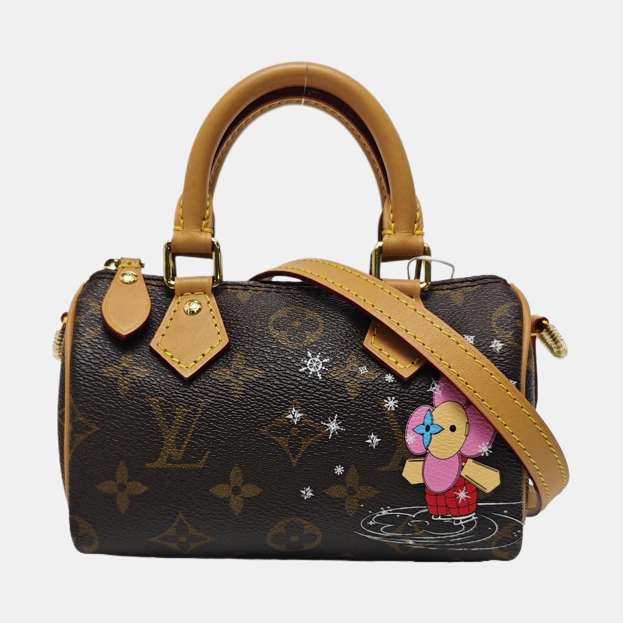 SPEEDY Nano Monogram Coated Canvas Brown