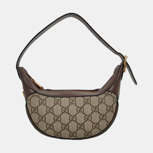 Ophidia Mini Monogram Coated Canvas Beige