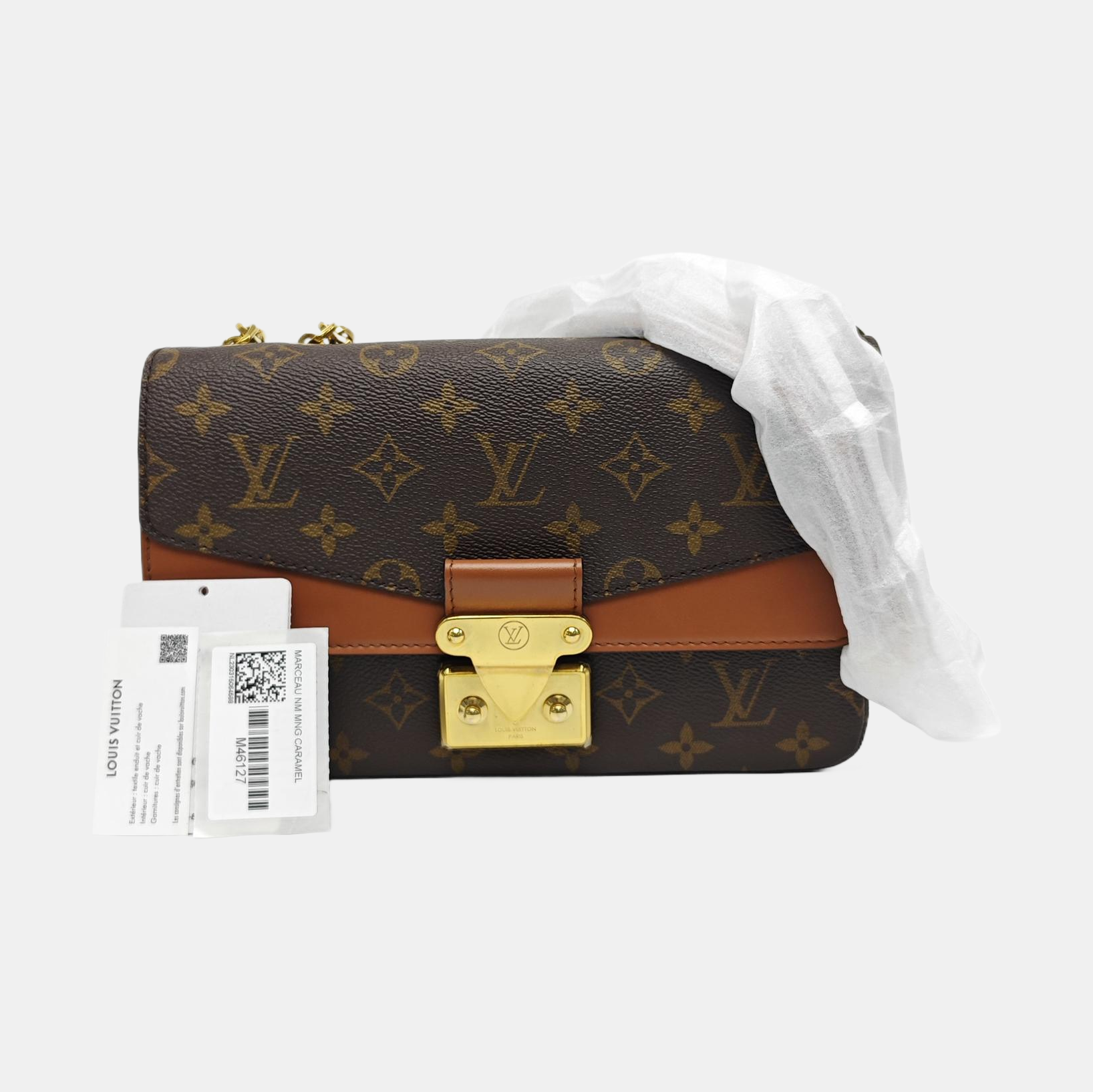 MARCEAU Monogram Coated Canvas Brown