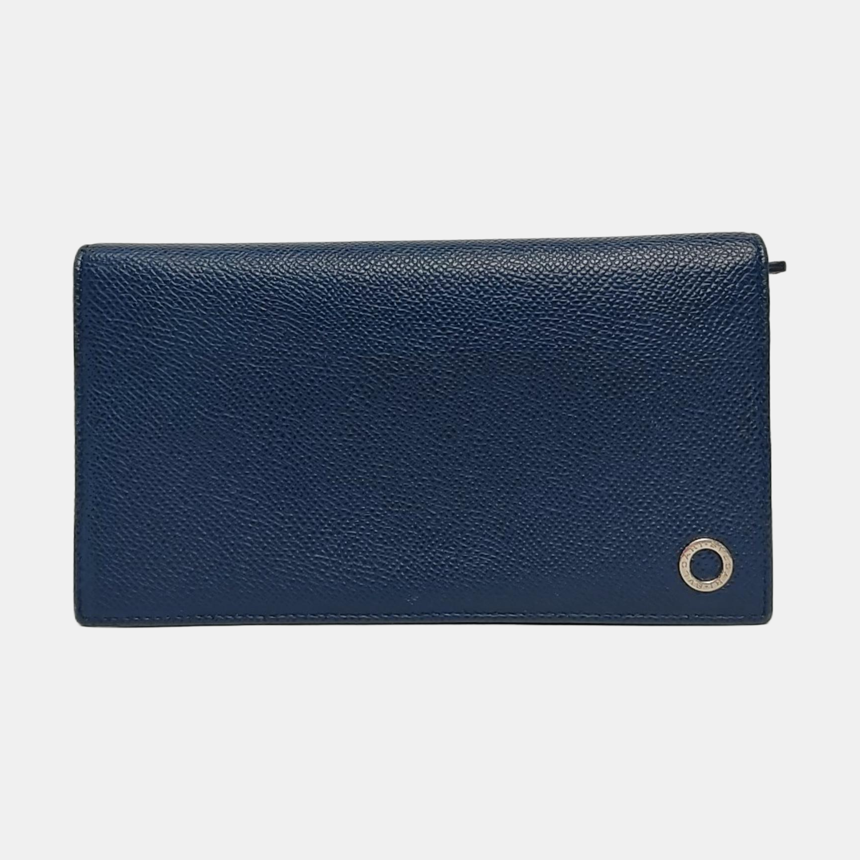 BVLGARI Calfskin Blue Wallet