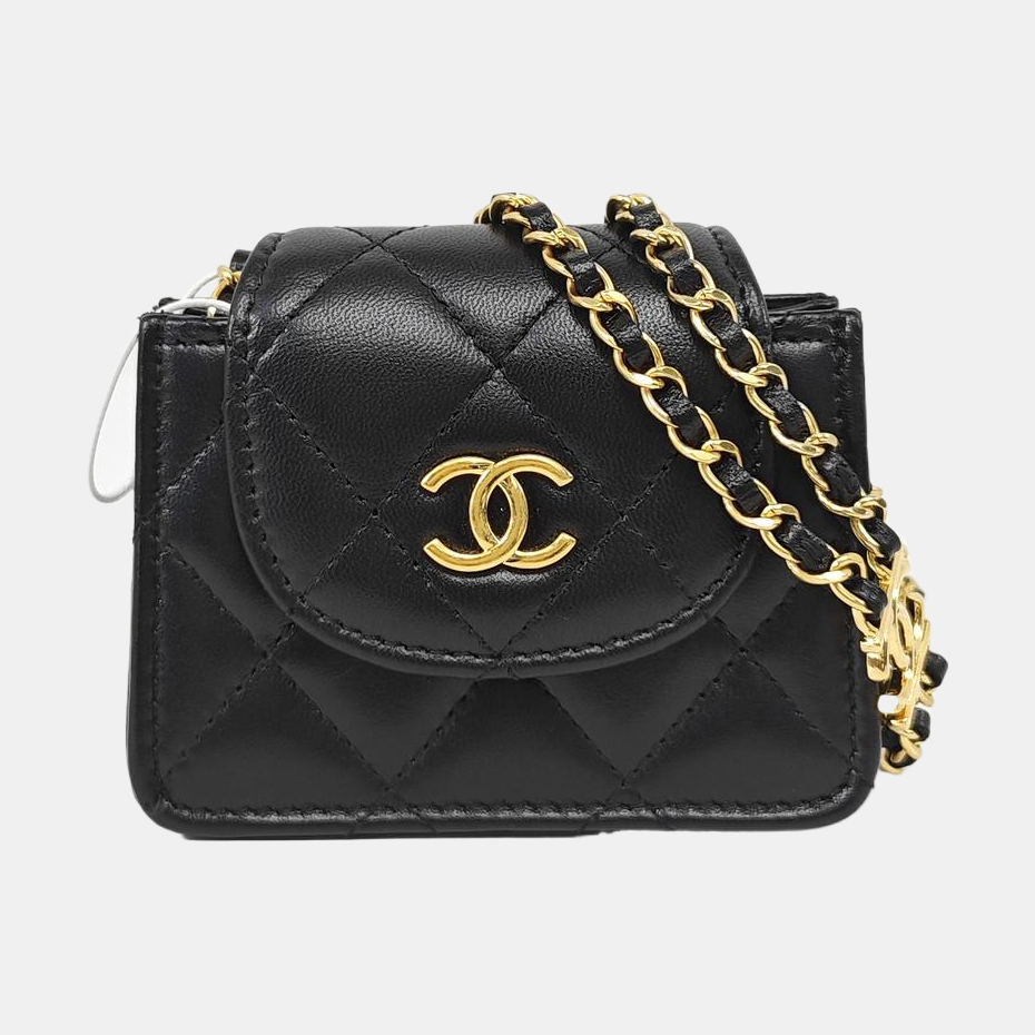WOC Quilted Lambskin Black