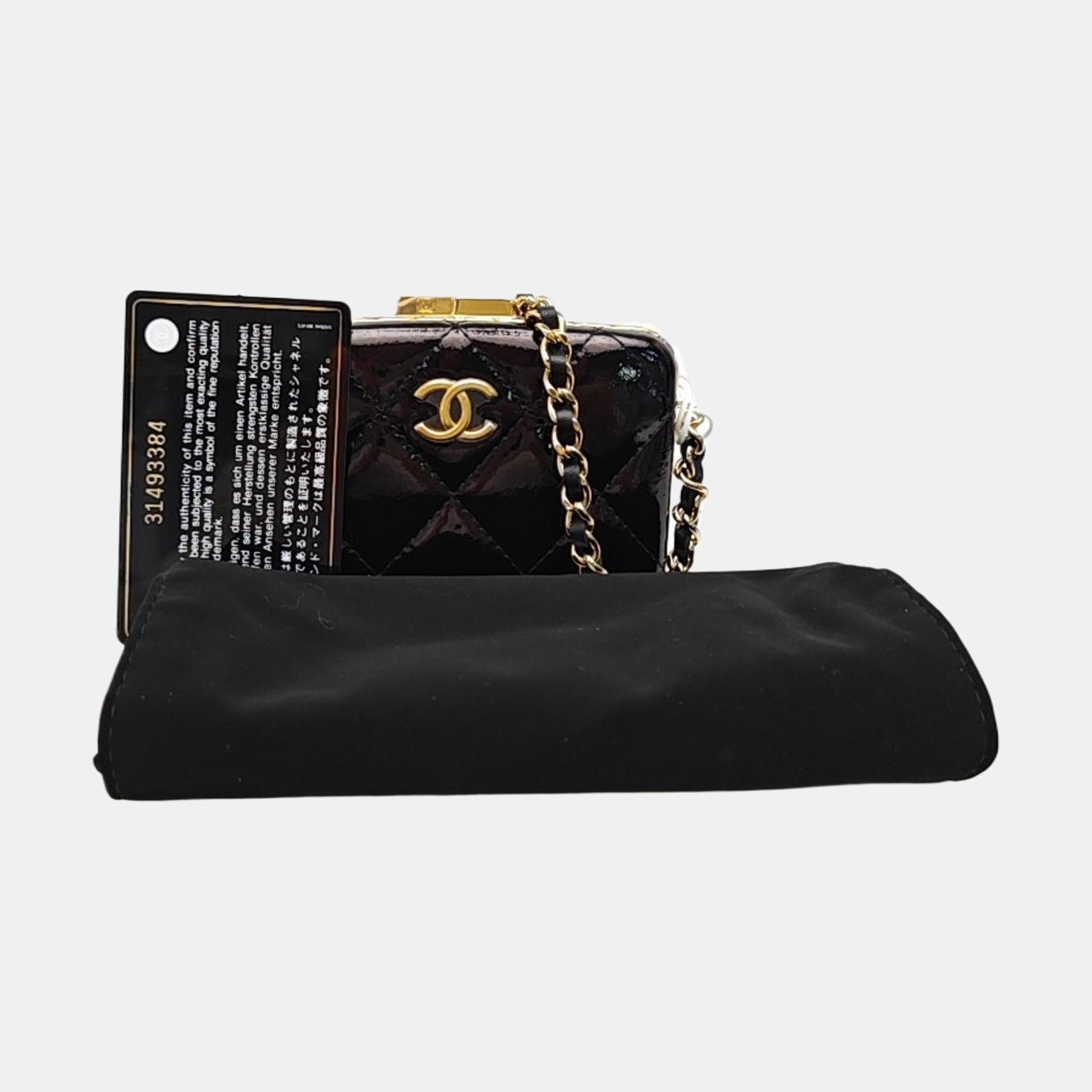 Quilted Lambskin Shoulder Bag Black