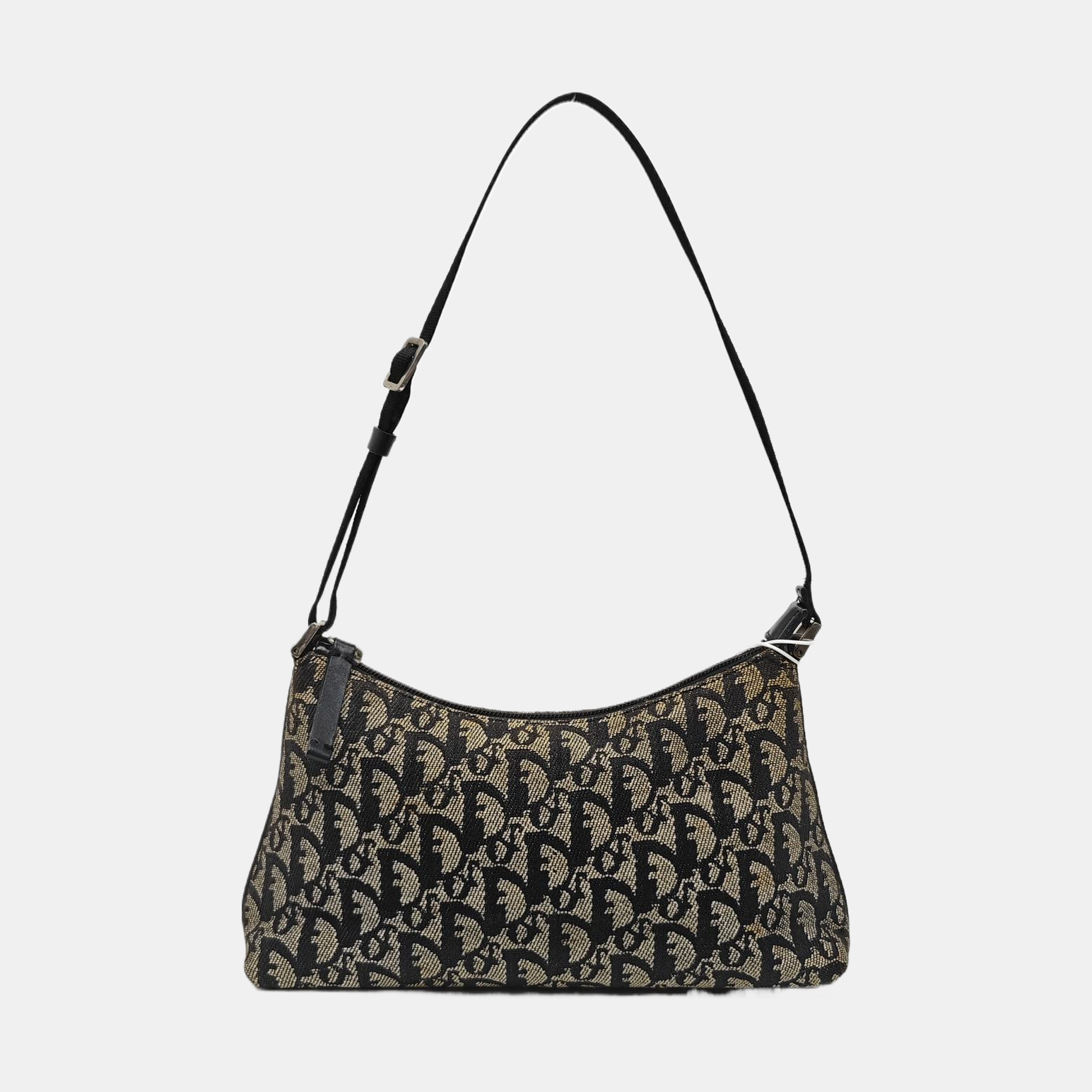 Oblique Canvas Top Handle Bag Black
