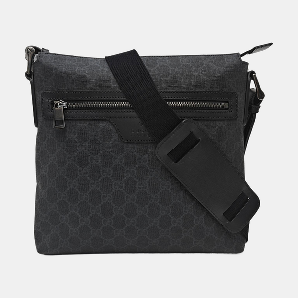 Monogram Coated Canvas Shoulder Bag Black