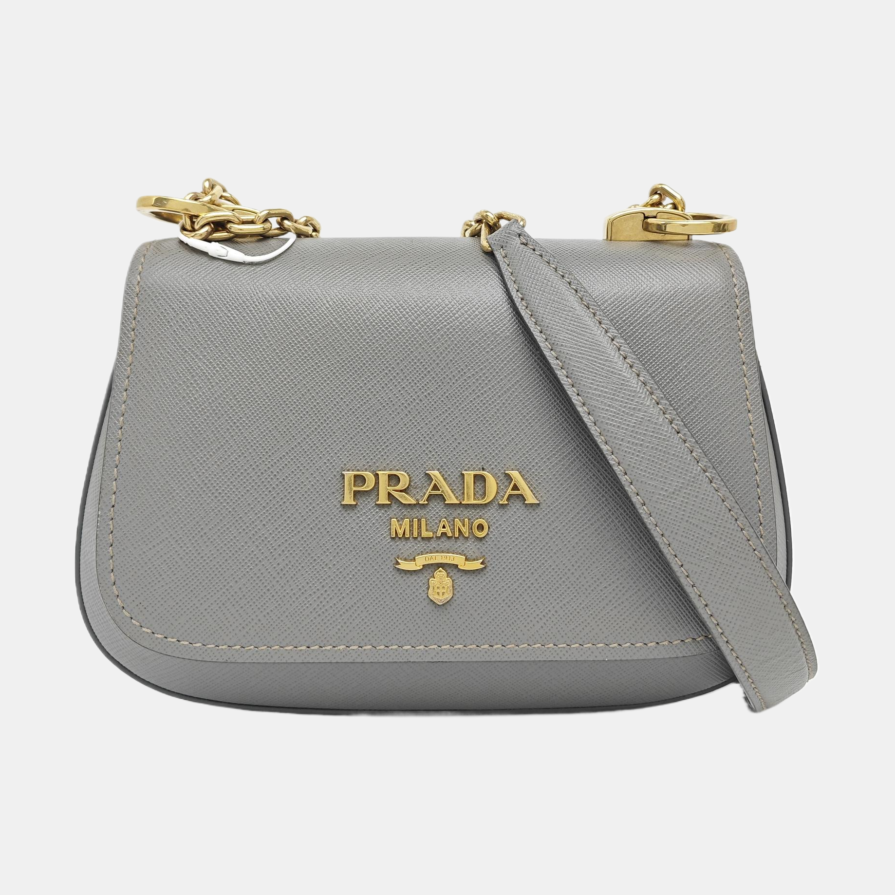 Calfskin Shoulder Bag Gray