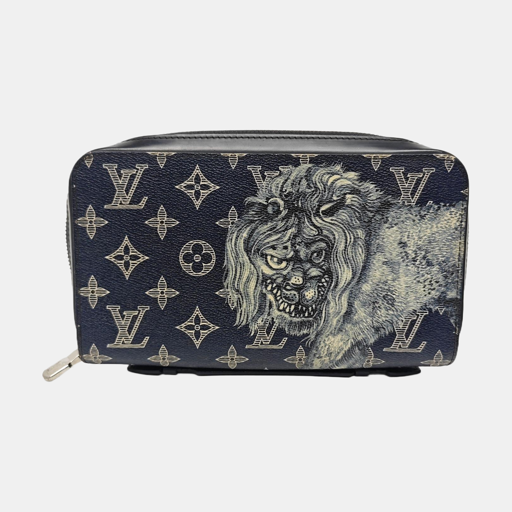 TROUSSE TOILETTE Monogram Coated Canvas Blue