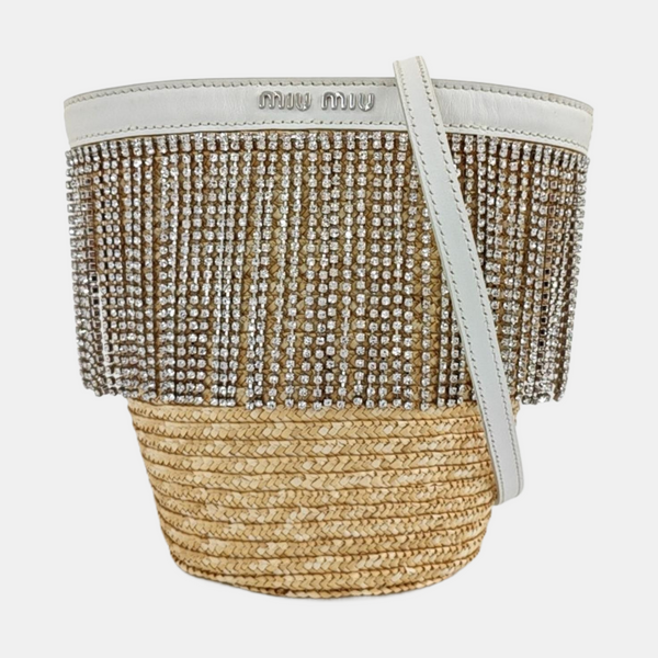 Straw Bucket Bag Multicolor