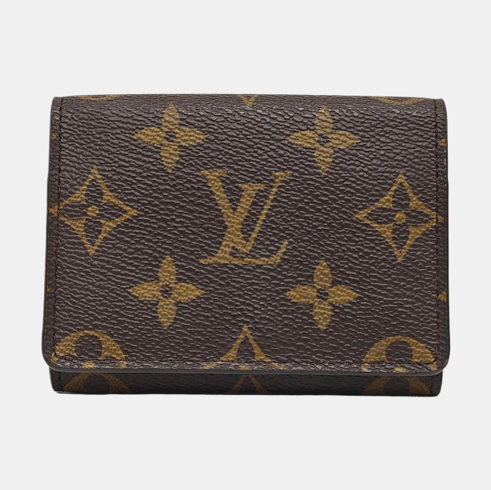 ENVELOPPE Monogram Coated Canvas Brown Card Holder