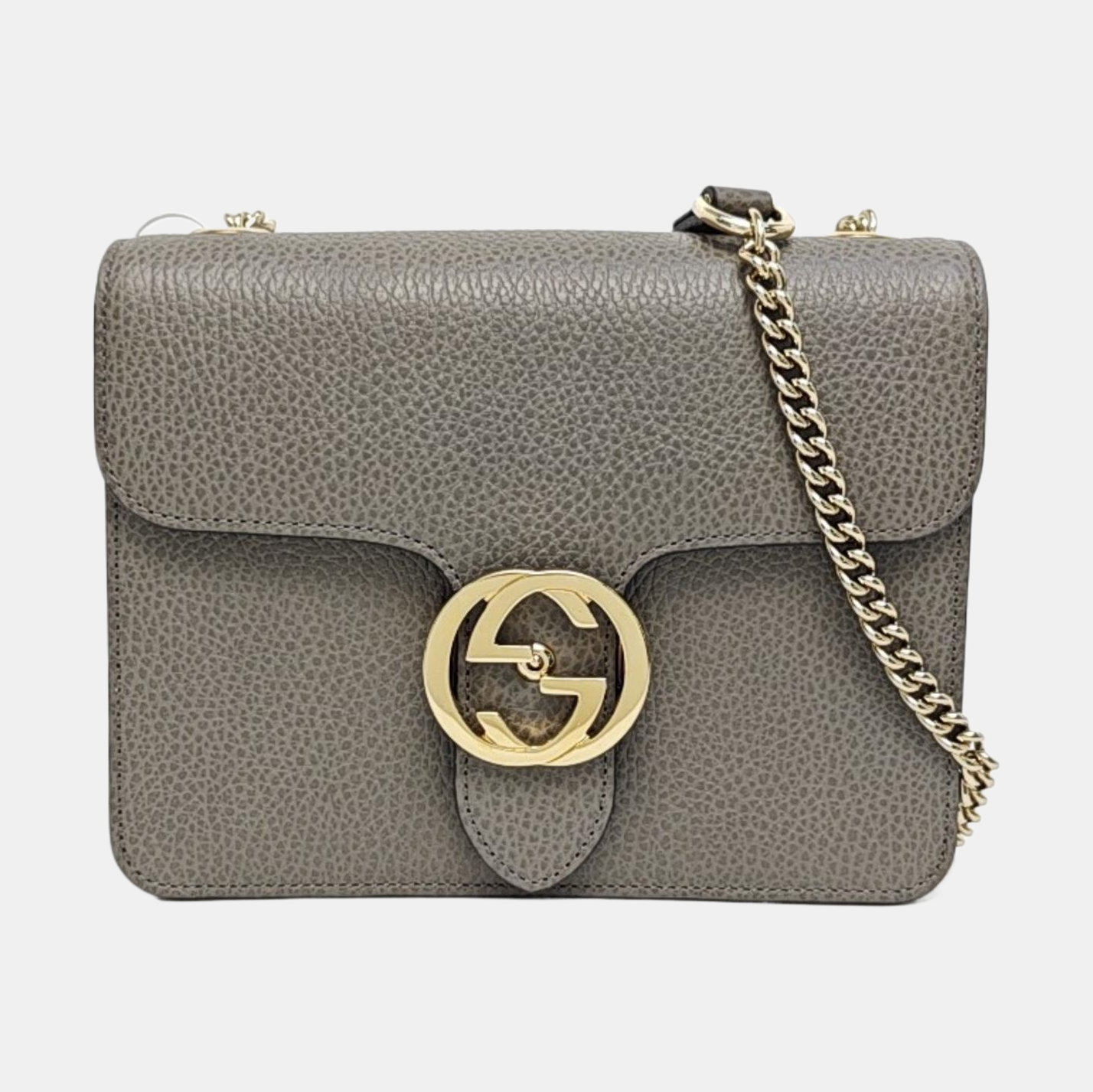 Authenticated pre-owned  Interlocking G Small Calfskin Grey - Shoulder Bag at Looply