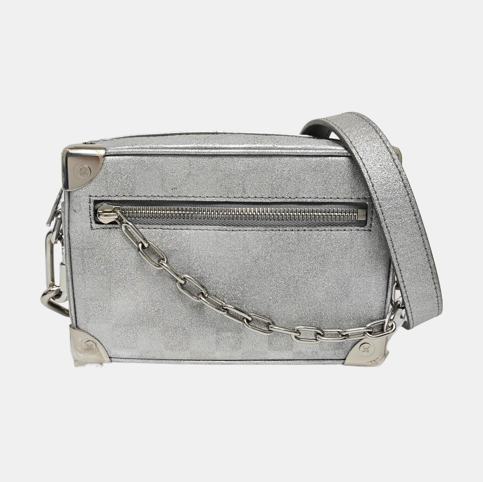 SOFT TRUNK Mini Damier Special Material Silver
